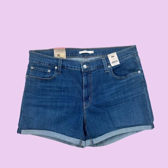 Levi's Blue Jean Shorts size 34/18, NWT - Picture 1 of 7